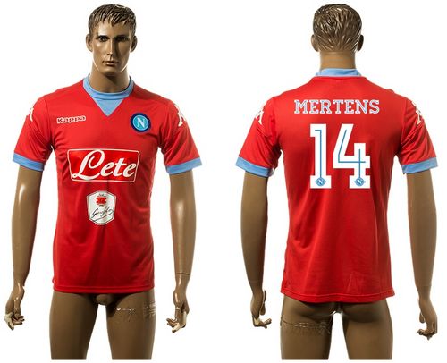 Naples #14 Mertens Red Away Soccer Club Jersey